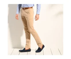 Pantalón chino para hombre Beis oscuro Kyrk-Bexley Store