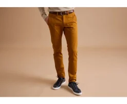 Pantalón chino para hombre Ocre Oscuro Nigel Ii-Bexley Clearance