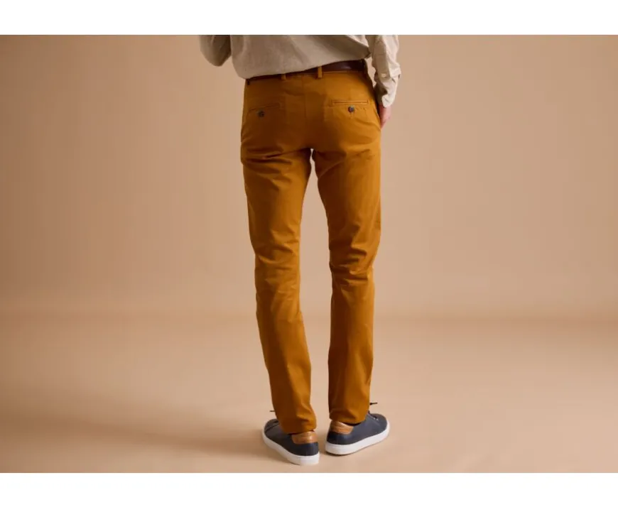 Pantalón chino para hombre Ocre Oscuro Nigel Ii-Bexley Clearance