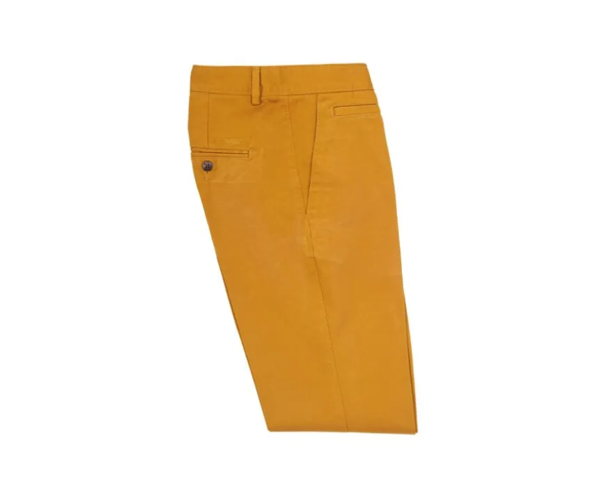 Pantalón chino para hombre Ocre Oscuro Nigel Ii-Bexley Clearance