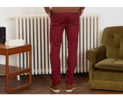 Pantalón chino para hombre Rojo Oscuro Nigel Ii-Bexley Sale