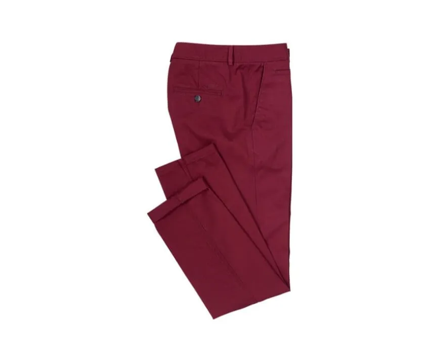 Pantalón chino para hombre Rojo Oscuro Nigel Ii-Bexley Sale