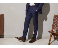 Pantalón de traje de hombre Azul petróleo Lazare-Bexley Fashion
