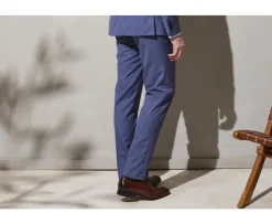 Pantalón de traje hombre Azul claro moteado Pantalon Lazare-Bexley Sale