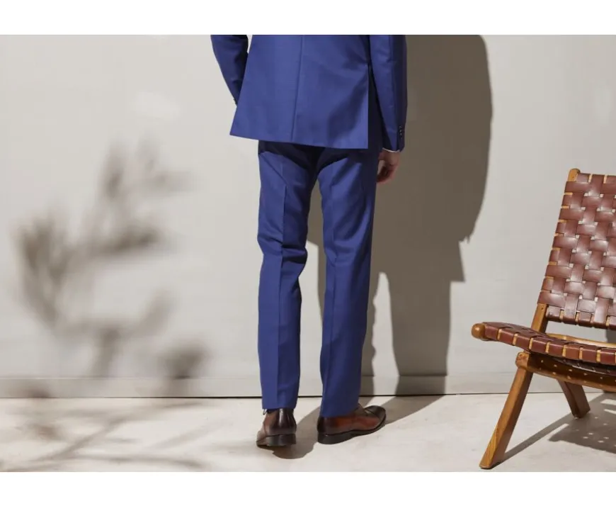 Pantalón de traje hombre Azul franco Lazare-Bexley Shop