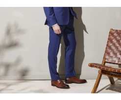 Pantalón de traje hombre Azul franco Lazare-Bexley Shop