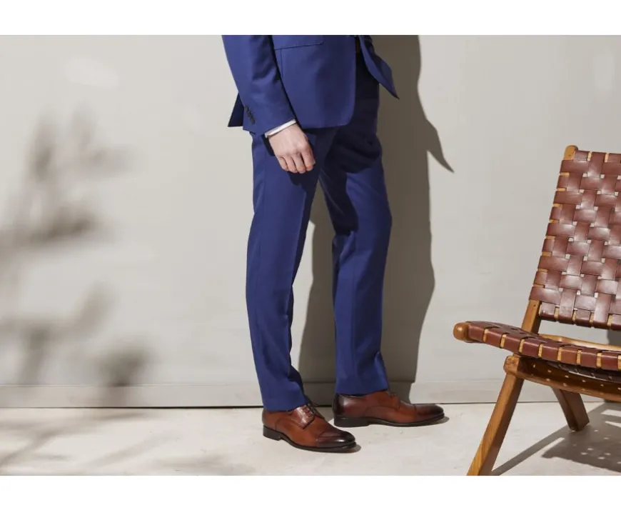Pantalón de traje hombre Azul franco Lazare-Bexley Shop