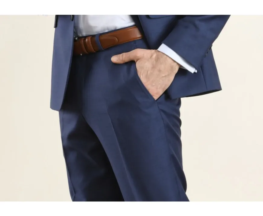 Pantalón de traje hombre Azul franco Lazare-Bexley Shop