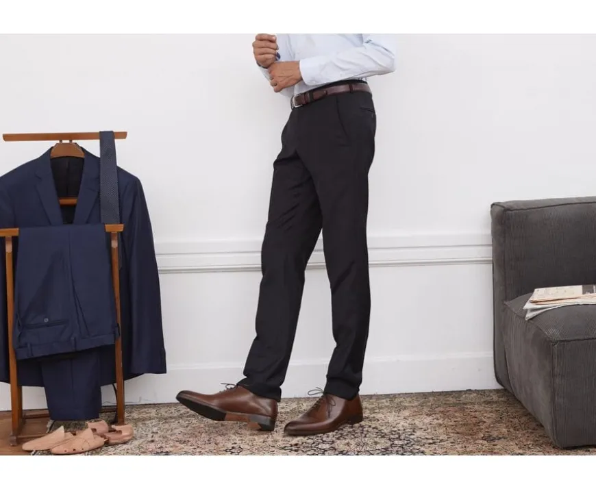 Pantalón de traje Negro para hombre Lazare-Bexley Discount