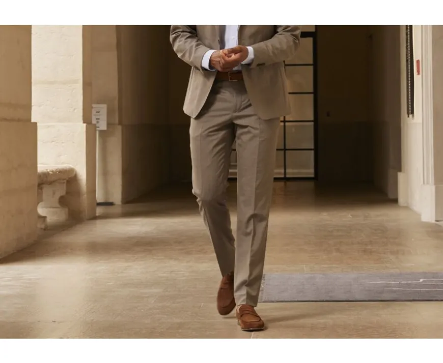 Pantalón de traje Topo moteado para hombre Lazare-Bexley Discount