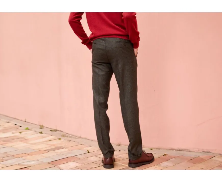 Pantalón de vestir Espiga Caqui Oscuro Lelian-Bexley Best