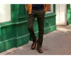 Pantalón de vestir Espiga Verde Oscuro Lelian-Bexley Online
