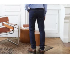 Pantalón vaquero hombre Indigo bruto Slim Ridley-Bexley Cheap