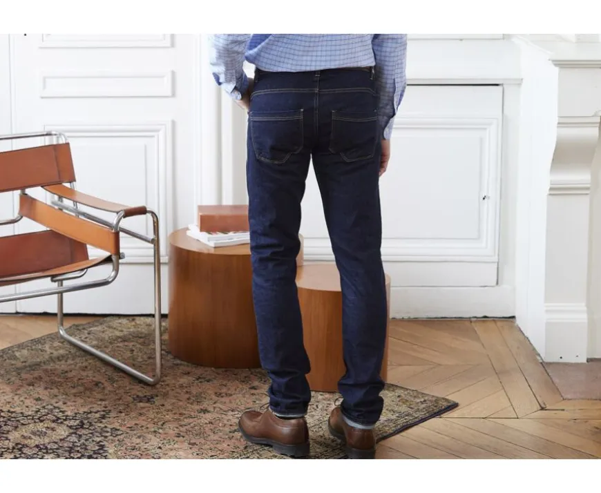 Pantalón vaquero hombre Indigo bruto Slim Ridley-Bexley Cheap