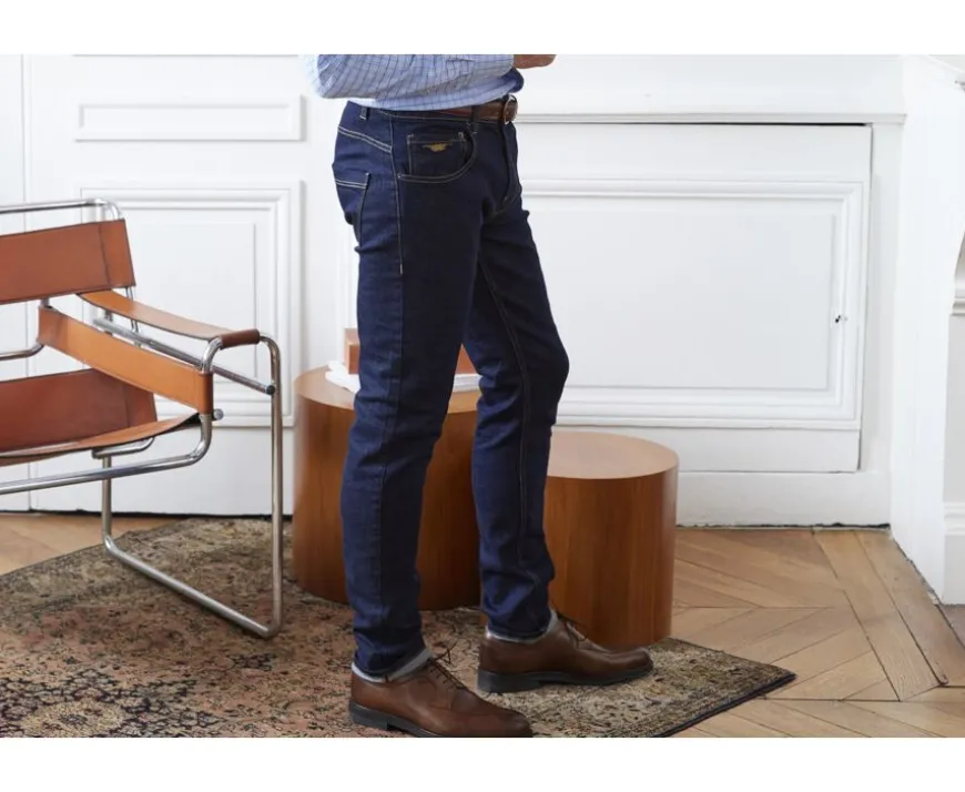Pantalón vaquero hombre Indigo bruto Slim Ridley-Bexley Cheap
