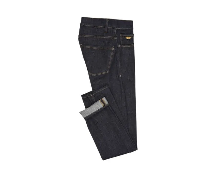 Pantalón vaquero hombre Indigo bruto Slim Ridley-Bexley Cheap