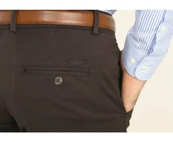 Pantalon chino para hombre Pardo oscuro Nigel Ii-Bexley Fashion