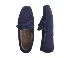 Pantuflas de hombre de ante Azul marino Pantuflas-Bexley Best
