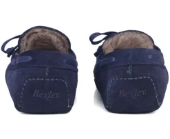 Pantuflas de hombre de ante Azul marino Pantuflas-Bexley Best