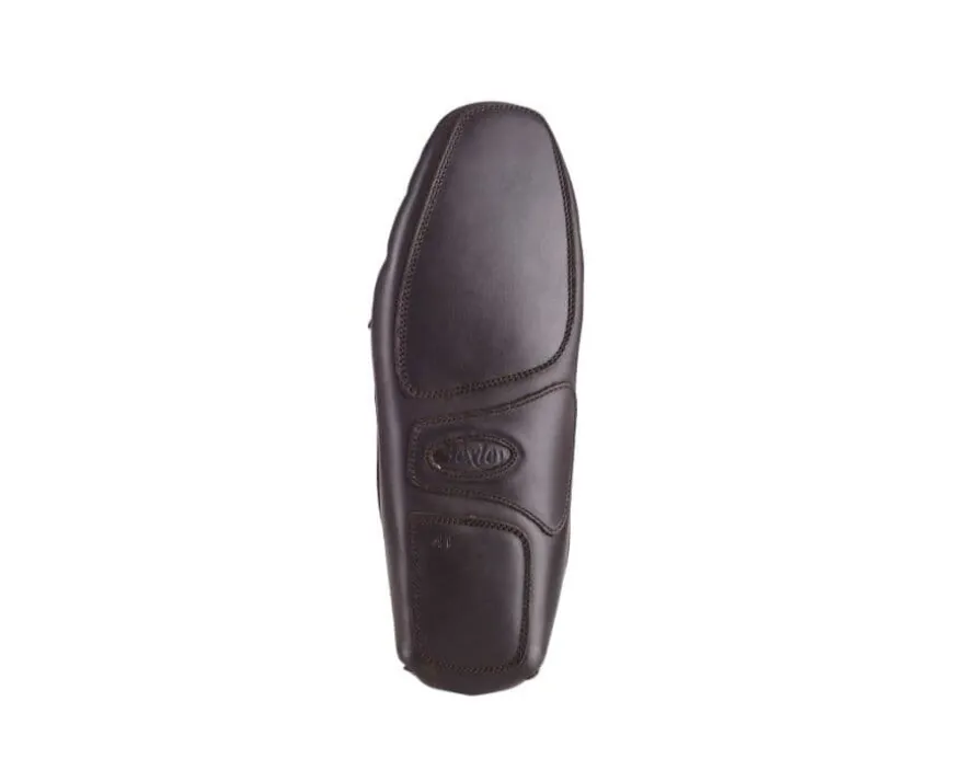 Pantuflas de hombre de cuero Chocolate-Bexley Sale