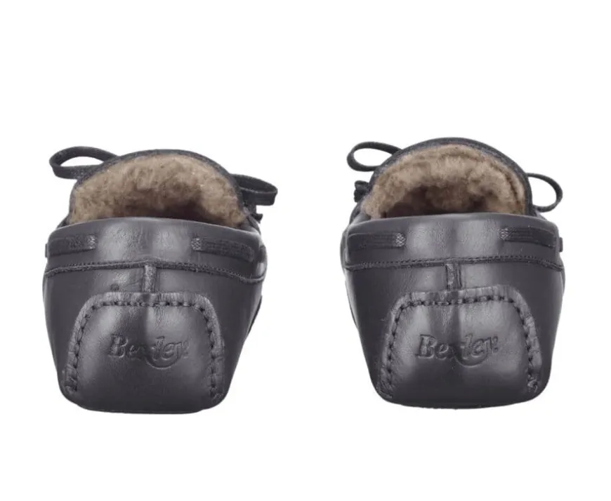 Pantuflas de hombre de cuero Chocolate-Bexley Online