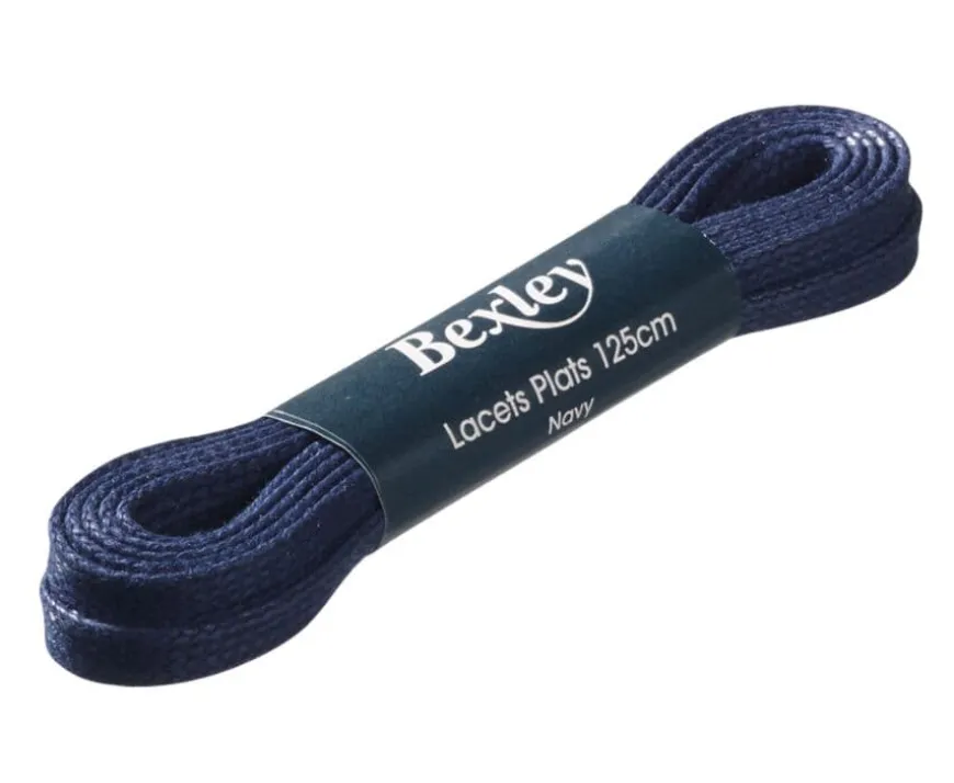 2 pares de cordones Azul marino para zapatillas de piel-Bexley Flash Sale