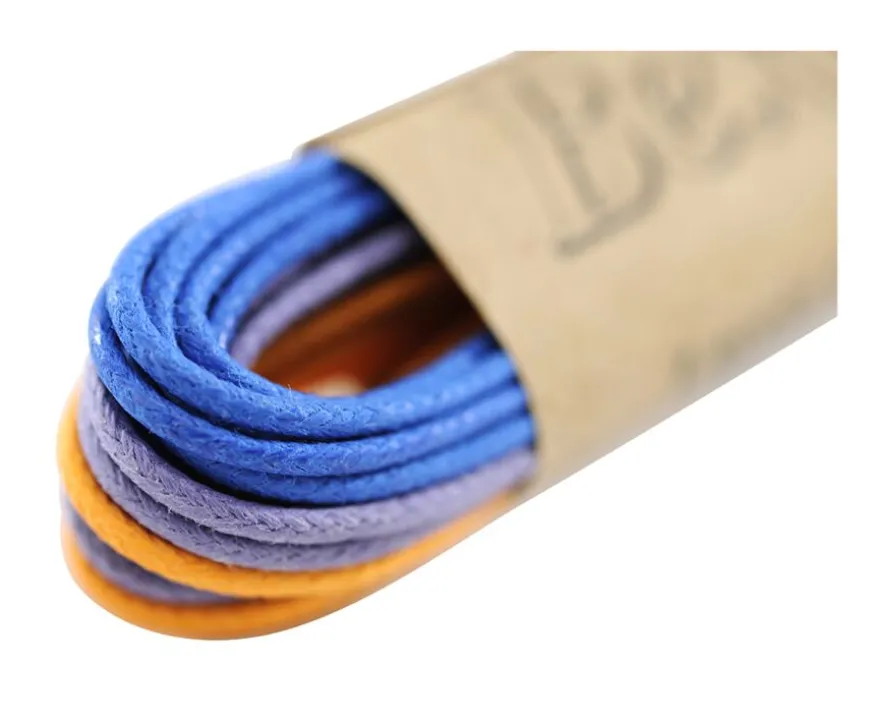 3 pares de cordones para zapatos de vestir - Parma, Azul y Naranja-Bexley Outlet