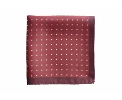Pañuelo de bolsillo hombre micropuntos Burdeos y Blanco-Bexley Best Sale