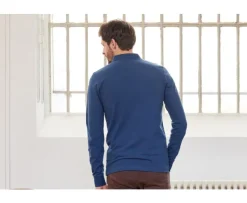 Polo de hombre de manga larga Azul Alec Ii Ml-Bexley Fashion