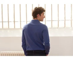 Polo de hombre de manga larga Azul real Alec Ii Ml-Bexley Discount
