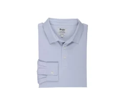 Polo de hombre de manga larga Azul Claro Aiden Ml-Bexley Clearance