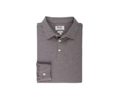 Polo de hombre de manga larga Caqui moteado Aiden-Bexley Sale