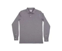 Polo de hombre de manga larga Caqui moteado Aiden-Bexley Sale