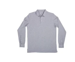 Polo de hombre de manga larga Gris Claro Moteado Aiden Ml-Bexley Cheap