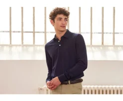 Polo de hombre de manga larga Marino Alec Ii Ml-Bexley Best Sale