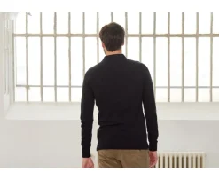 Polo de hombre de manga larga Negro Alec Ii Ml-Bexley Best Sale