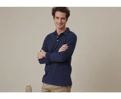 Polo de hombre de manga larga Navy Aiden Ml-Bexley Sale