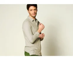 Polo de hombre de manga larga Topo Claro Moteado Aiden Ml-Bexley Outlet
