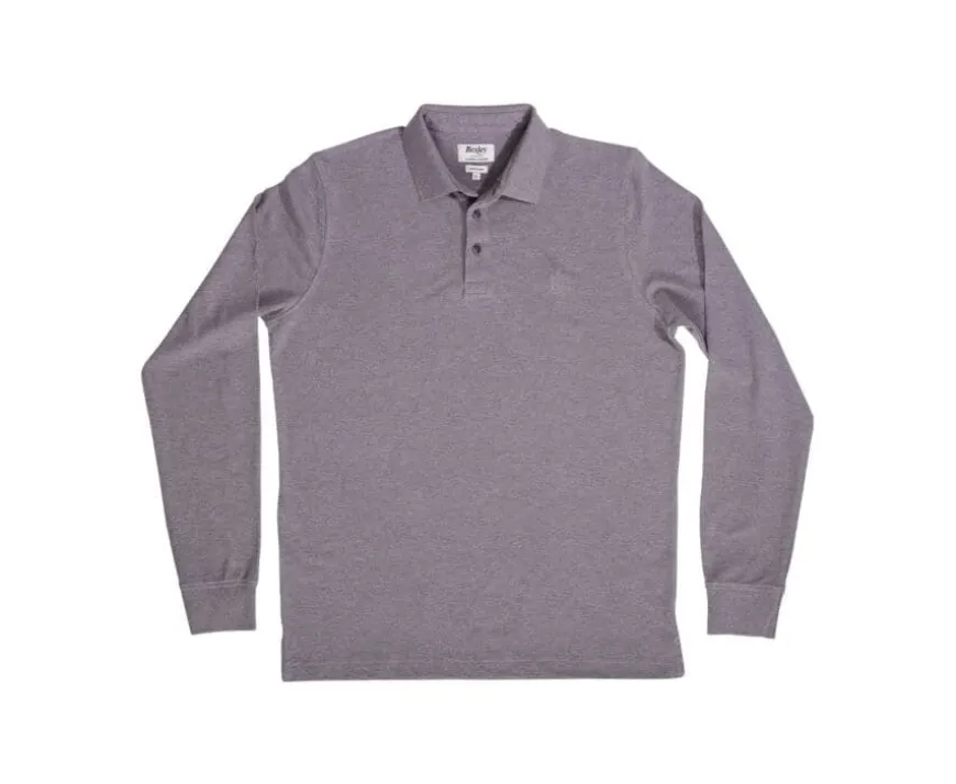 Polo de hombre manga larga Gris Topo Alec Ii Ml-Bexley Outlet