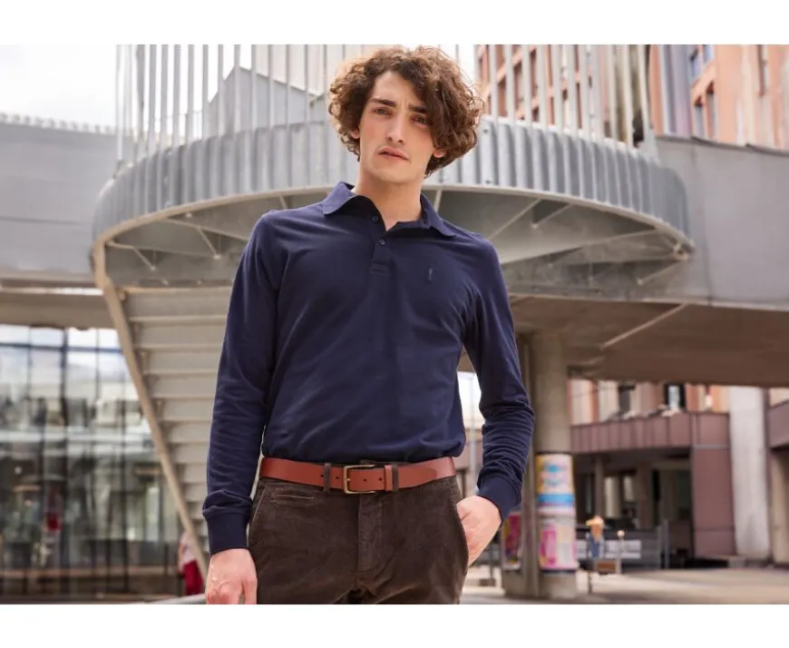 Polo de hombre manga larga Marino Alec Iii Ml-Bexley Sale
