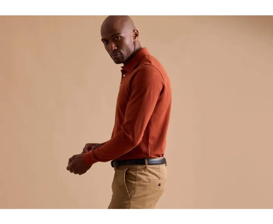 Polo de hombre manga larga Terracota Alec Ii Ml-Bexley Cheap