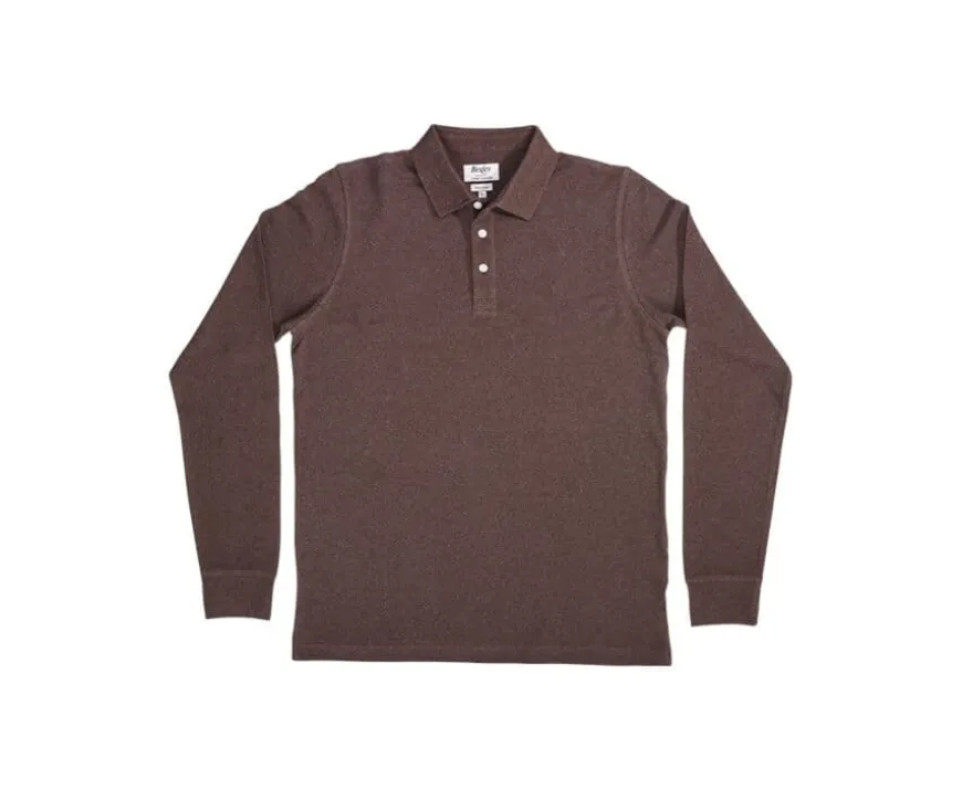Polo de manga larga Chocolate moteado oscuro Alec Ii Ml-Bexley Best