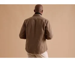 Sobrecamisa de franela Camel - Cuello francés Théodéric-Bexley Outlet
