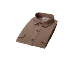 Sobrecamisa de franela Camel - Cuello francés Théodéric-Bexley Outlet