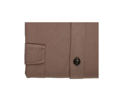 Sobrecamisa de franela Camel - Cuello francés Théodéric-Bexley Outlet