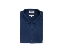 Sobrecamisa de franela Navy - Cuello francés Théodéric-Bexley Best