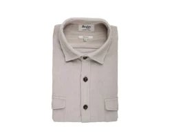 Sobrecamisa de terciopelo Beis claro - Cuello francés Victorin-Bexley Online