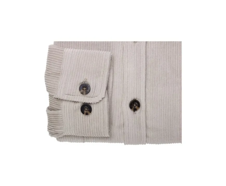 Sobrecamisa de terciopelo Beis claro - Cuello francés Victorin-Bexley Online