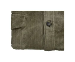 Sobrecamisa de terciopelo Verde militar - Cuello francés Victorin-Bexley Hot