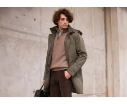 Trenca de hombre acolchada Verde Oscuro Aurestilde-Bexley Flash Sale